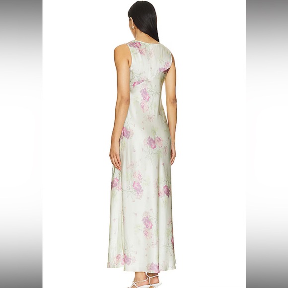 $595 LoveShackFancy Suniva Dress in Peachy Sage - SIZE 6 - Picture 7 of 10